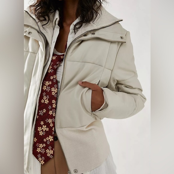 New Women’s JAKETT Leather Puffer Jacket By Giacca Lusso!🔥🔥🔥 - Picture 3 of 16